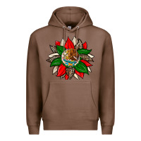 Chestnut mexican flag sunflower Premium Hoodie - Zillion Design Studio
