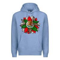 Colony Blue mexican flag sunflower Premium Hoodie - Zillion Design Studio