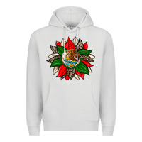 Dove Grey mexican flag sunflower Premium Hoodie - Zillion Design Studio