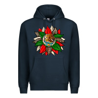 Navy mexican flag sunflower Premium Hoodie - Zillion Design Studio