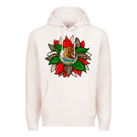 Pale Pink mexican flag sunflower Premium Hoodie - Zillion Design Studio