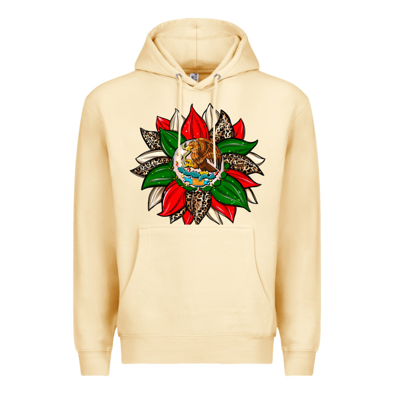 Mexican Flag Sunflower Premium Hoodie by Zillion Design Studio | Teevron