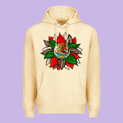 Mexican Flag Sunflower Premium Hoodie Designed By Zillion Design Studio