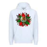White mexican flag sunflower Premium Hoodie - Zillion Design Studio