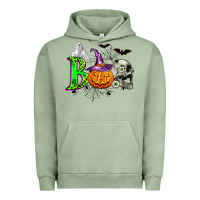 Pigment Oil Green boo halloween Urban Hoodie - Zillion Design Studio