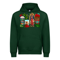 Forest Green lady of guadalupe coffee cups Urban Hoodie - Zillion Design Studio