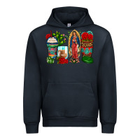 Navy lady of guadalupe coffee cups Urban Hoodie - Zillion Design Studio