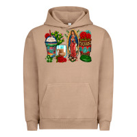 Pigment Burro lady of guadalupe coffee cups Urban Hoodie - Zillion Design Studio