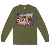 Army Green 1776 4th of july background Long Sleeve Tee - BarkalooDesign