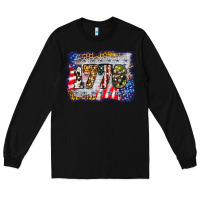 Black 1776 4th of july background Long Sleeve Tee - BarkalooDesign
