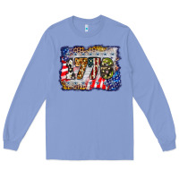 Colony Blue 1776 4th of july background Long Sleeve Tee - BarkalooDesign