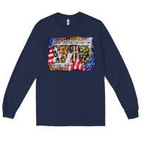 Navy 1776 4th of july background Long Sleeve Tee - BarkalooDesign
