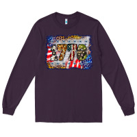 Plum 1776 4th of july background Long Sleeve Tee - BarkalooDesign