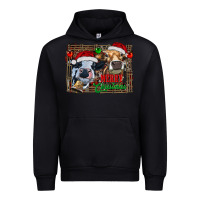 Black merry christmas heifers Urban Hoodie - RanaPortraitStore