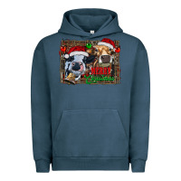 Pigment Midnight Navy merry christmas heifers Urban Hoodie - RanaPortraitStore