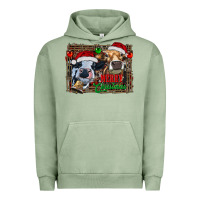 Pigment Oil Green merry christmas heifers Urban Hoodie - RanaPortraitStore