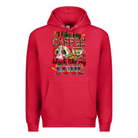 Cardinal i like my coffee black like my soul Premium Hoodie - Zillion Design Studio