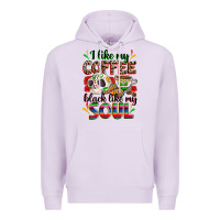 Lilac i like my coffee black like my soul Premium Hoodie - Zillion Design Studio