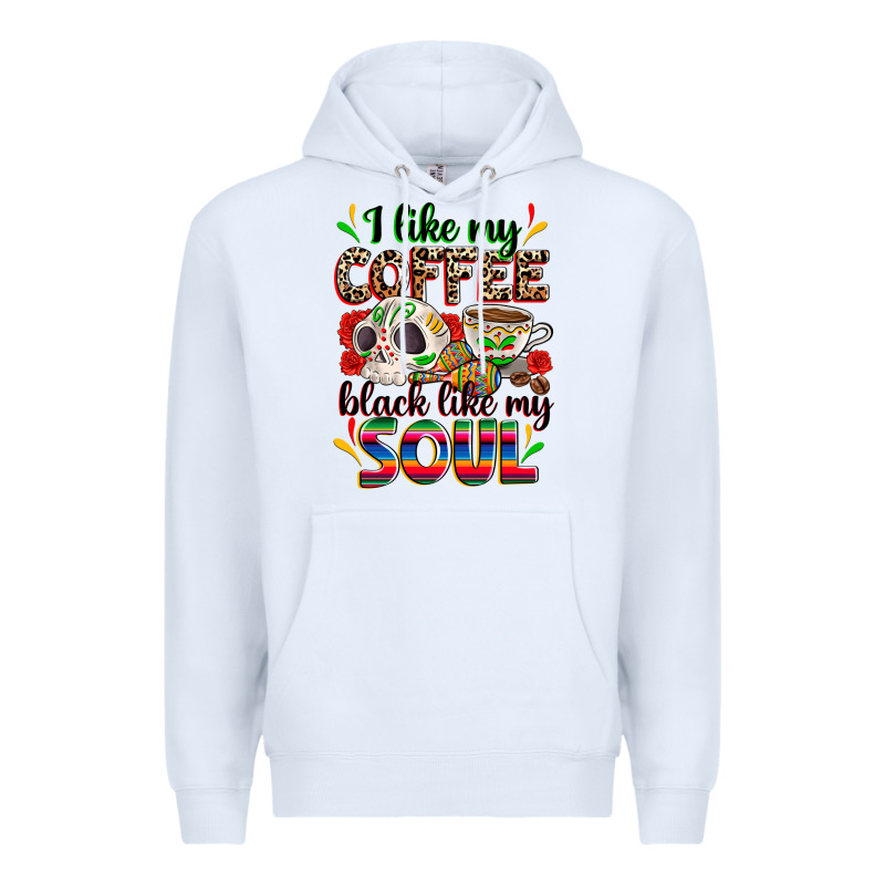 I Like My Coffee Black Like My Soul Premium Hoodie by Zillion Design Studio | Teevron