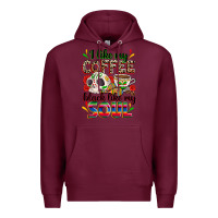 Burgundy i like my coffee black like my soul Premium Hoodie - Zillion Design Studio