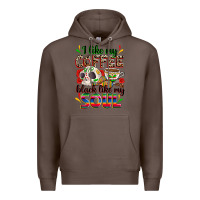 Coffee i like my coffee black like my soul Premium Hoodie - Zillion Design Studio
