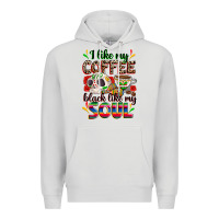 Dove Grey i like my coffee black like my soul Premium Hoodie - Zillion Design Studio