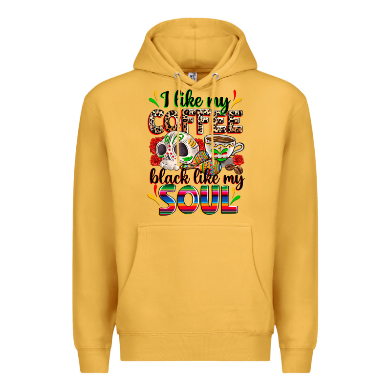 I Like My Coffee Black Like My Soul Premium Hoodie by Zillion Design Studio | Teevron