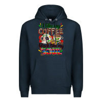 Navy i like my coffee black like my soul Premium Hoodie - Zillion Design Studio