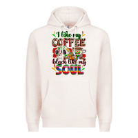 Pale Pink i like my coffee black like my soul Premium Hoodie - Zillion Design Studio