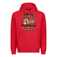 Red i like my coffee black like my soul Premium Hoodie - Zillion Design Studio