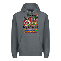 Rock i like my coffee black like my soul Premium Hoodie - Zillion Design Studio
