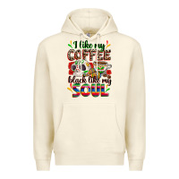 Sandshell i like my coffee black like my soul Premium Hoodie - Zillion Design Studio