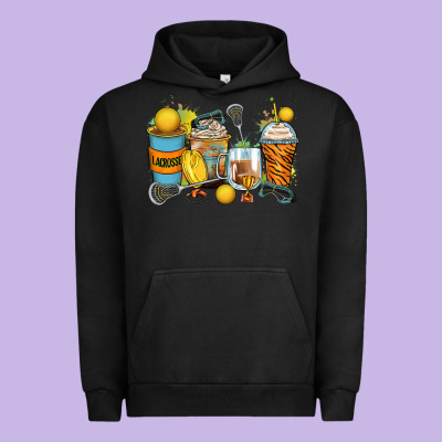 Lacrosse Coffee Cups Urban Hoodie Designed By Zillion Design Studio