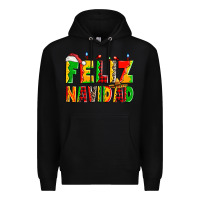 Black feliz navidad Premium Hoodie - Zillion Design Studio