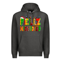 Charcoal Heather feliz navidad Premium Hoodie - Zillion Design Studio