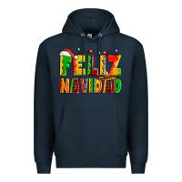 Navy feliz navidad Premium Hoodie - Zillion Design Studio