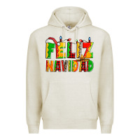 Oatmeal Heather feliz navidad Premium Hoodie - Zillion Design Studio