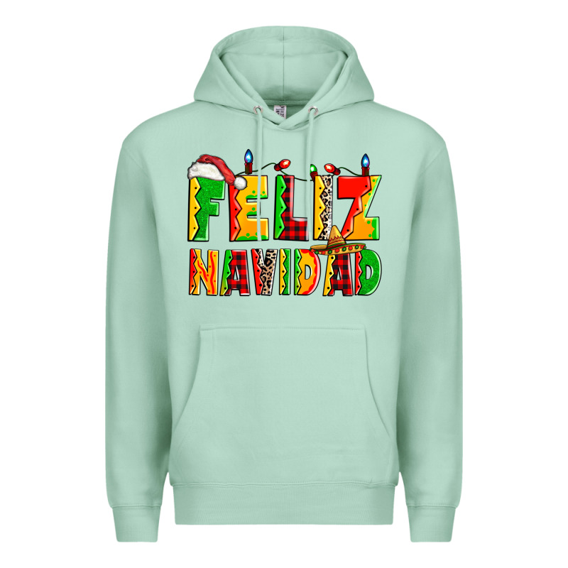 Feliz Navidad Premium Hoodie by Zillion Design Studio | Teevron