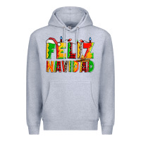Heather Grey feliz navidad Premium Hoodie - Zillion Design Studio
