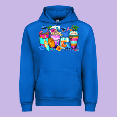 Stitch Summer Coffee Cups Urban Hoodie Designed By Zillion Design Studio