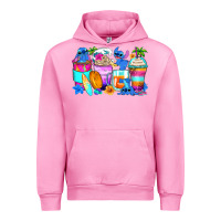 Fuchsia Pink stitch summer coffee cups Urban Hoodie - Zillion Design Studio