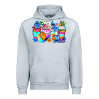 Heather Grey stitch summer coffee cups Urban Hoodie - Zillion Design Studio