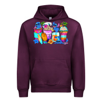 Mauve Wine stitch summer coffee cups Urban Hoodie - Zillion Design Studio