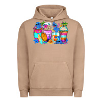Pigment Burro stitch summer coffee cups Urban Hoodie - Zillion Design Studio
