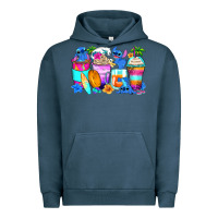 Pigment Midnight Navy stitch summer coffee cups Urban Hoodie - Zillion Design Studio
