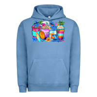 Pigment Pebble Blue stitch summer coffee cups Urban Hoodie - Zillion Design Studio