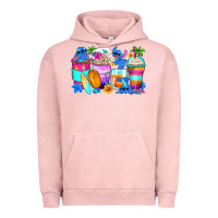 Pigment Salmon stitch summer coffee cups Urban Hoodie - Zillion Design Studio