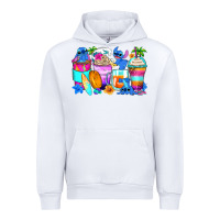 White stitch summer coffee cups Urban Hoodie - Zillion Design Studio