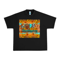 Black Happy Thanksgiving Urban Heavy Tee - Artiststas
