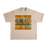 French Oak Happy Thanksgiving Urban Heavy Tee - Artiststas